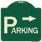 Signmission Parking with Arrow Pointing Right Heavy-Gauge Aluminum Architectural Sign, 18" x 18", G-1818-24518 A-DES-G-1818-24518 - alternate 1